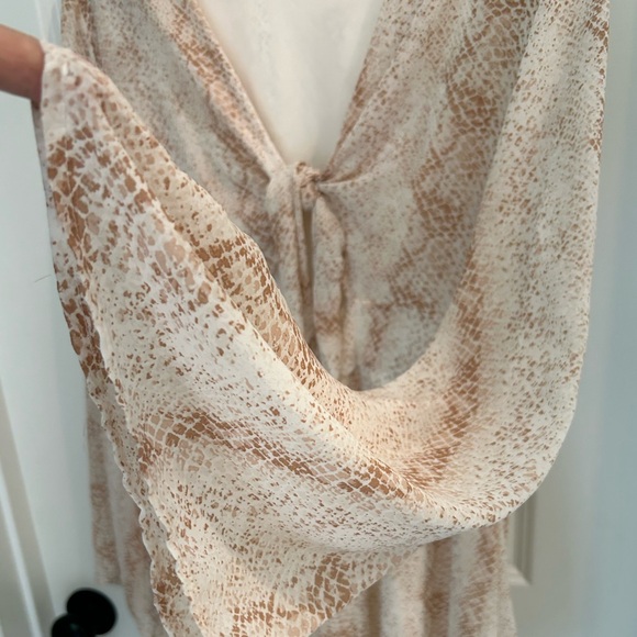 Altar’d State Beige Snake Skin Romper - Picture 4 of 7